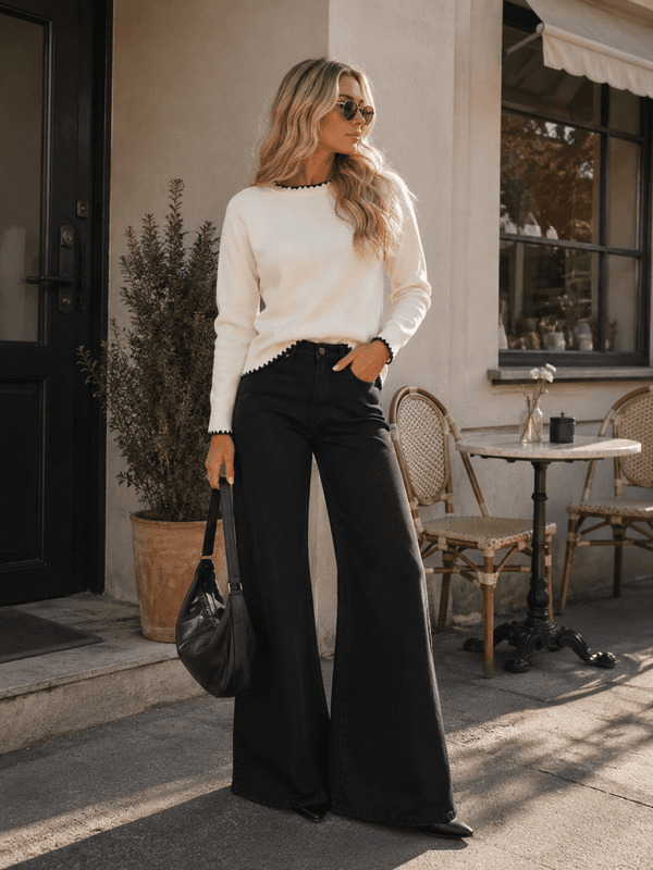 Vila Vitegni Strikkegenser Offwhite