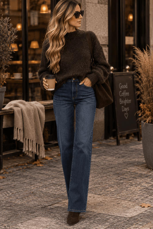 Freequent Fqcat Fluffy Strikkegenser Brun