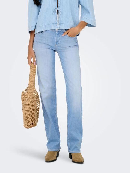 Hovedbilde Only Onlblush Mid Waist Straight Jeans 30 Lys Blå