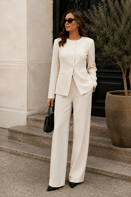 Vero Moda Vmbecca Innsvingt Blazer Offwhite