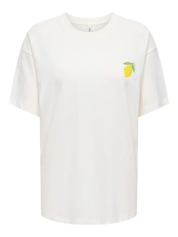 Only Onlelle Printed T-shirt White