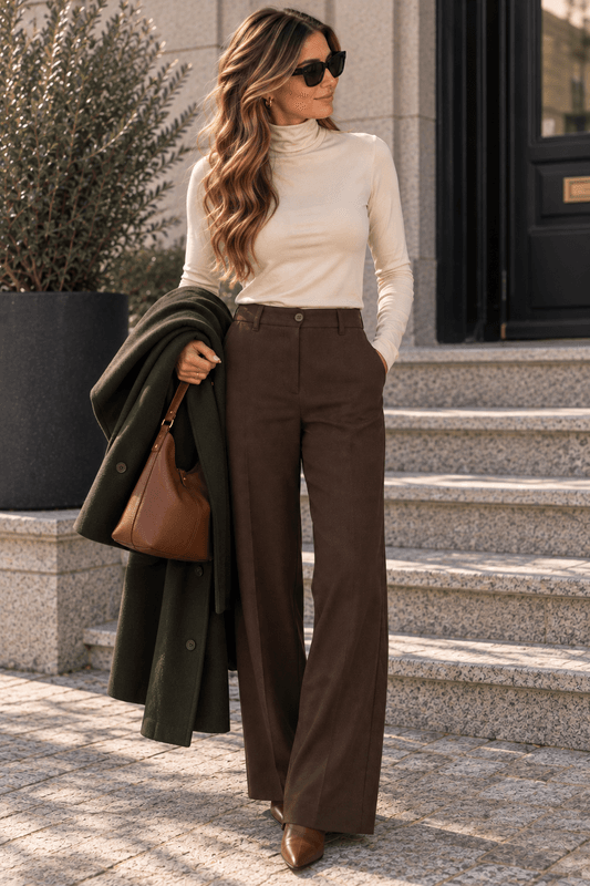 Freequent Fqreno Dressbukse Brun 32