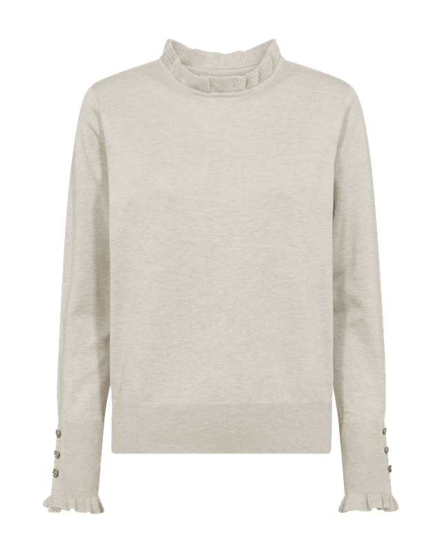 Freequent Fqkatie Pullover Med Pynteknapp Moonbeam