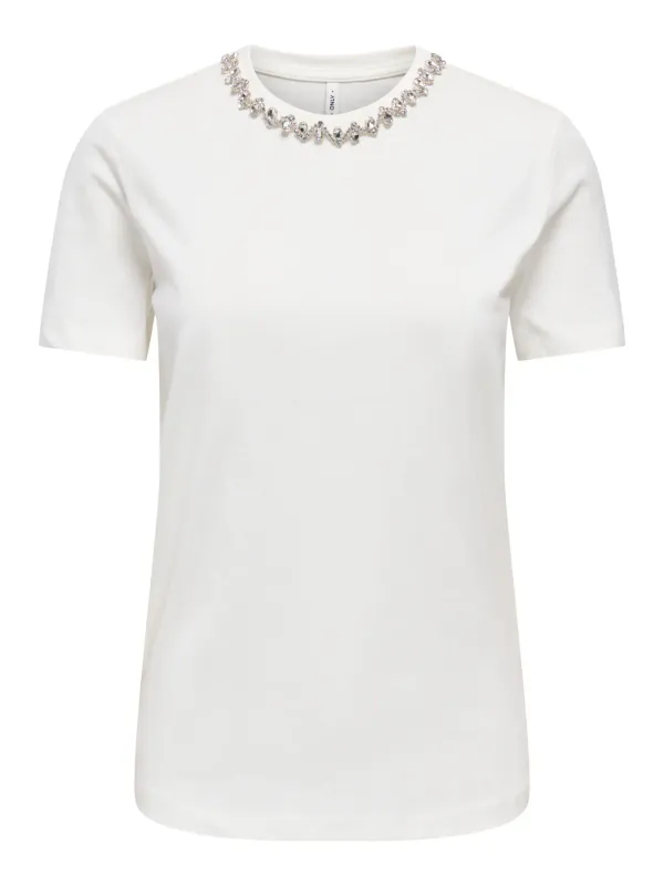 Only Onljolly T-shirt Diamond Offwhite (Forhåndsbestilling)