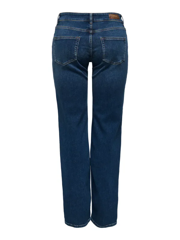 Only Onlblush Midwaist Straight Jeans Dk.Blue 30