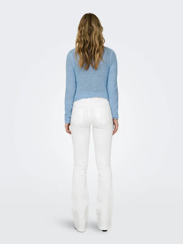 Only Blush Flared Jeans Hvit 32