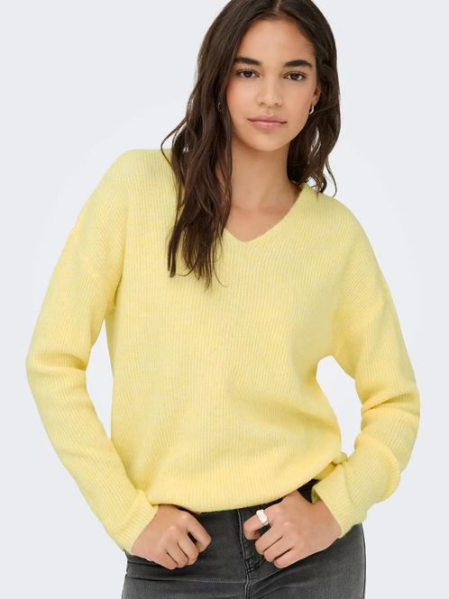 Hovedbilde Only Onlcamilla V-neck Strikkegenser Gul
