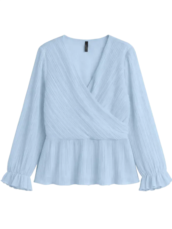 Vero Moda Vmdora Plissébluse Lys Blå