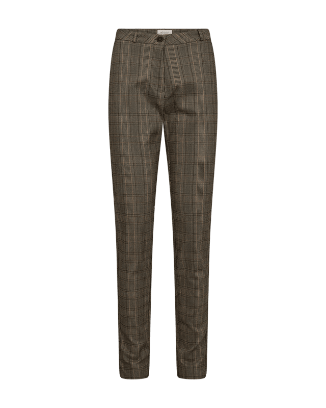 Fqsolvej Pants Check Pattern Black/Morel