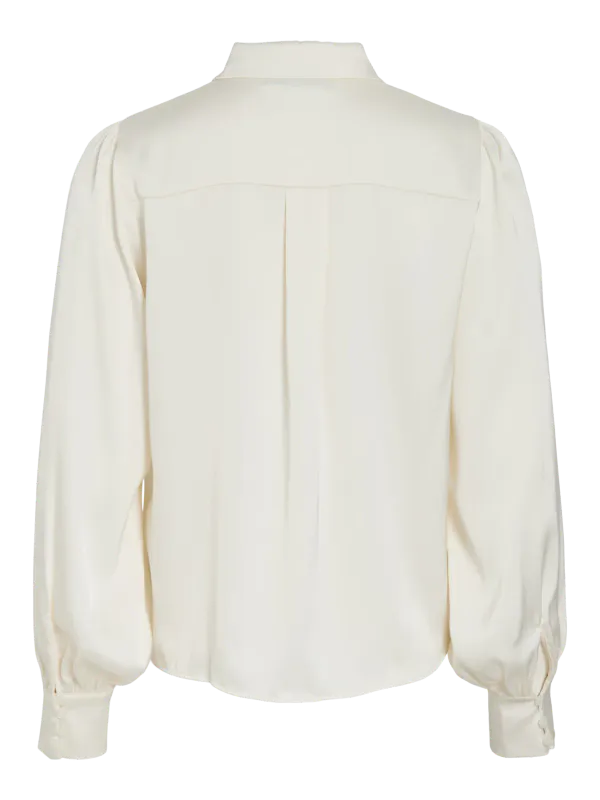 Vila Vienna Sateng Bluse Offwhite