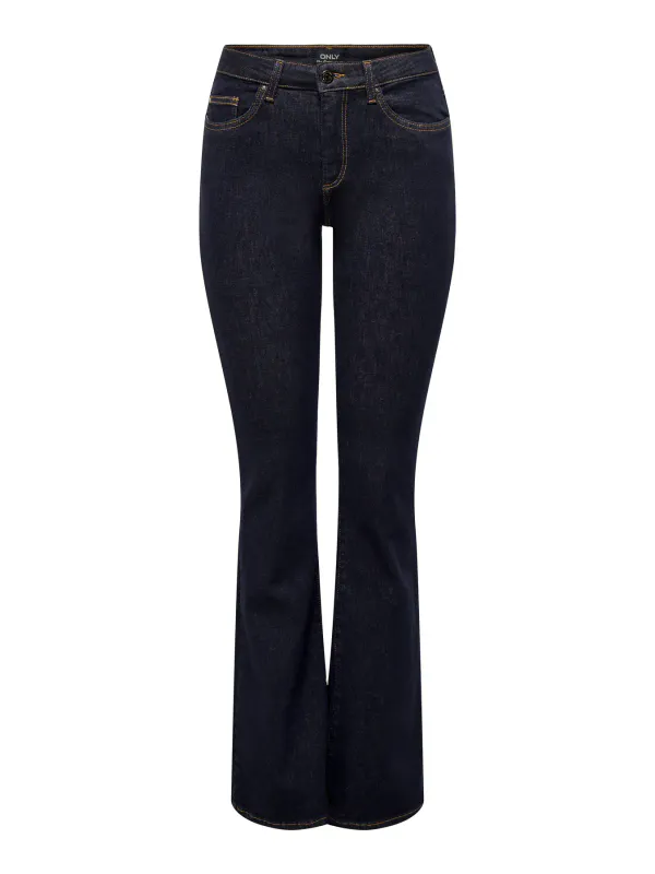 Only Onlblush Midwaist Flared Stay Blue Jeans Dk.Blue 30