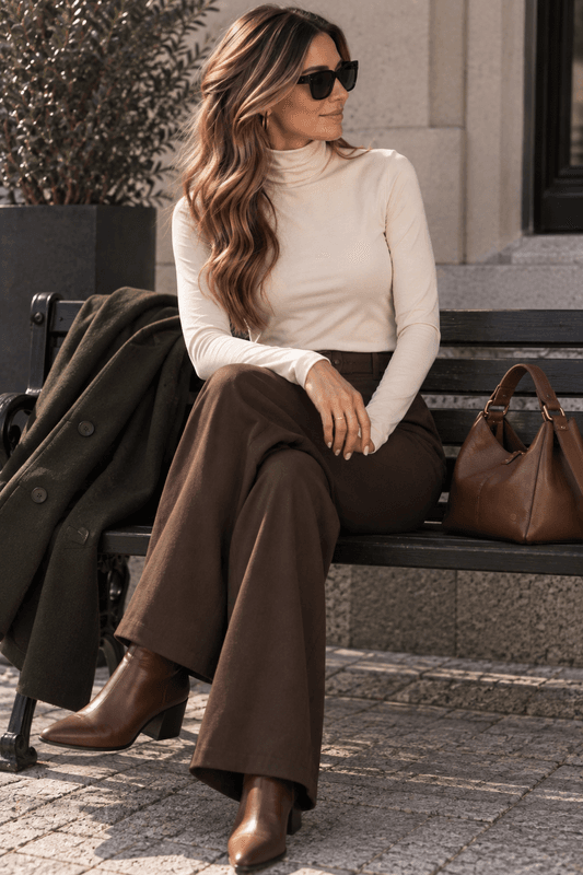 Freequent Fqreno Dressbukse Brun 30