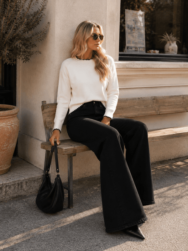 Vila Vitegni Strikkegenser Offwhite