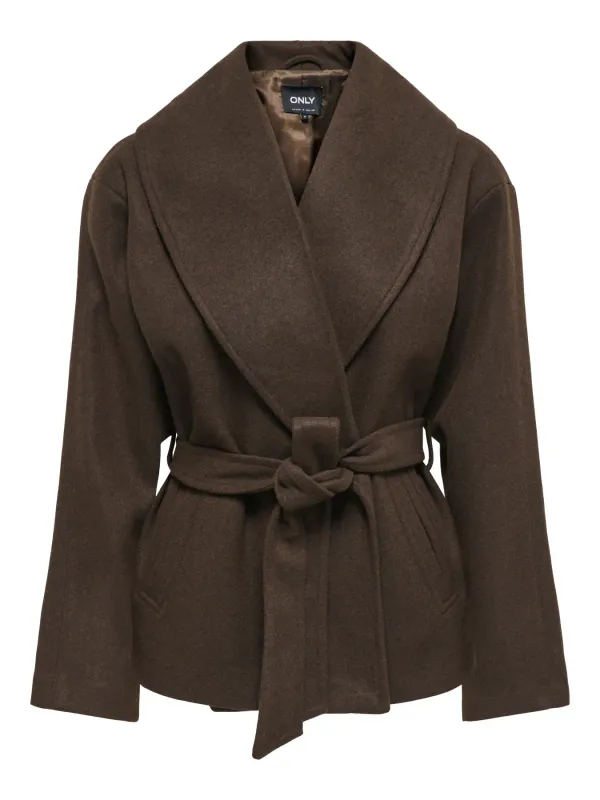 Only Onlaugusta Short Coat Brun