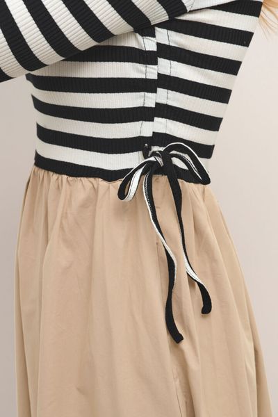 Cucarolin Stripe Dress Beige