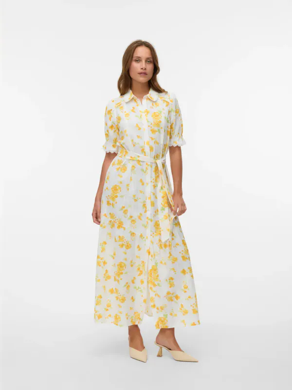 Vero Moda Vmgry Lace Maxi Dress Gul