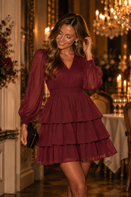 Hovedbilde Only Onleldrisa Kjole Burgunder