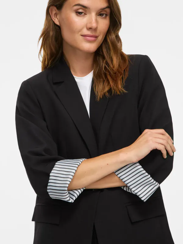 Vila VIBonnie Blazer Stripete Oppbrett Svart