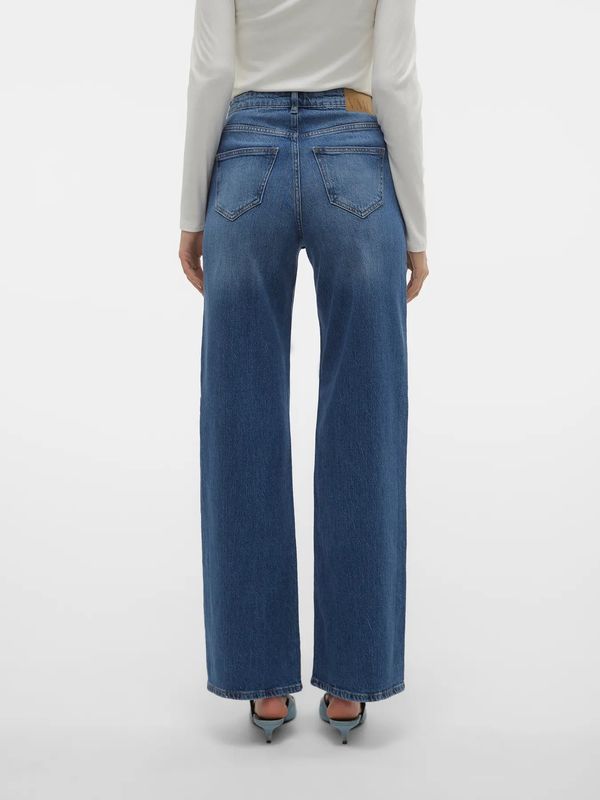 Vero Moda Vmtessa High Waist Wide Jeans 32 Medium Blue
