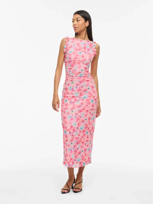 Vila Virikke Ankellang Kjole Cherry Blossom Flowers