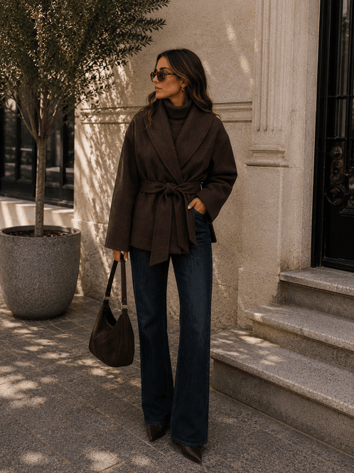 Hovedbilde Only Onlaugusta Short Coat Brun
