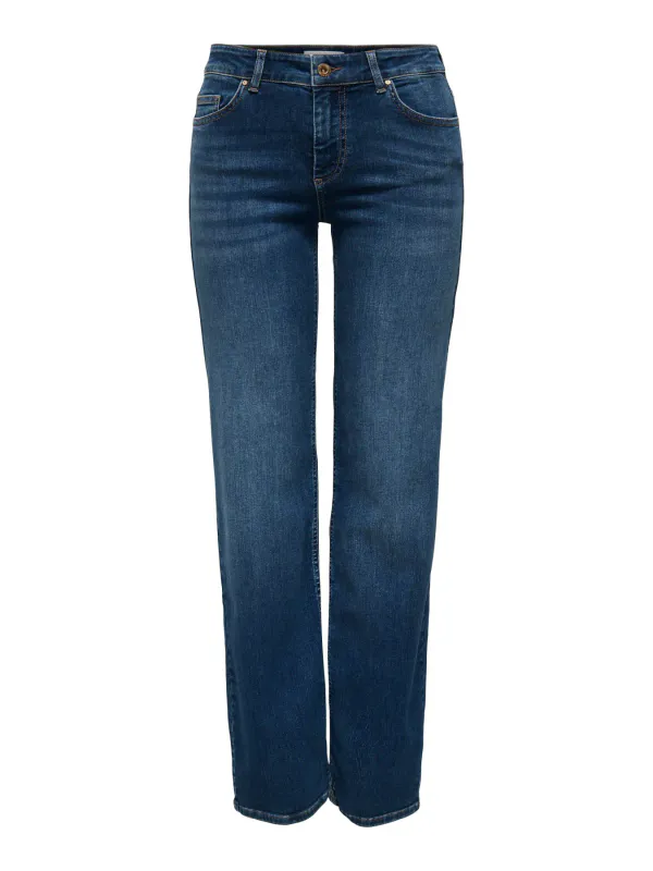 Only Onlblush Midwaist Straight Jeans Dk.Blue 30