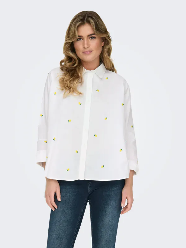 Only Onlnew Lina Grace Skjorte Sitroner