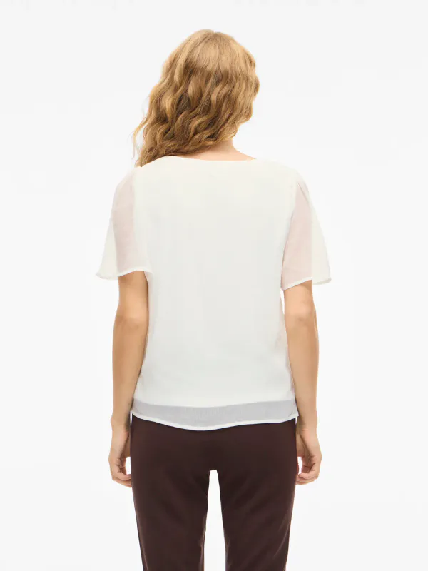 Vila Vifalia Bluse Hvit