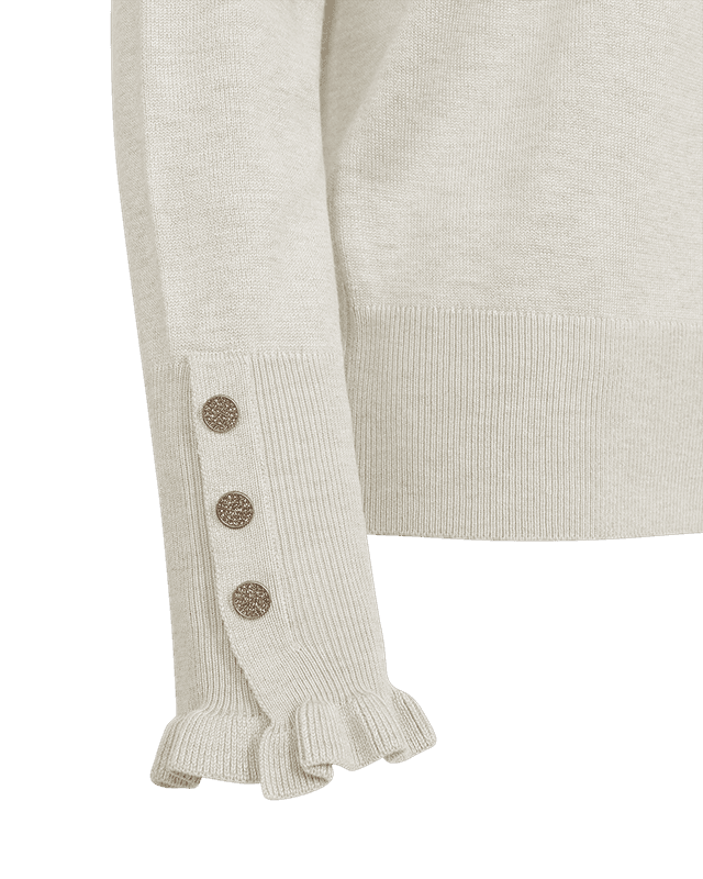 Freequent Fqkatie Pullover Med Pynteknapp Moonbeam