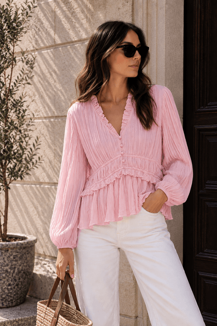 Hovedbilde Vero Moda Vmdora Plissé Bluse Rosa
