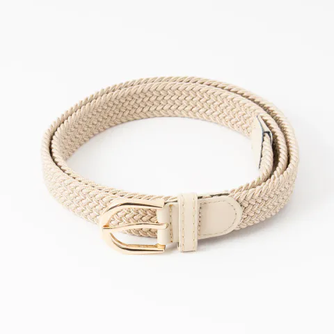 Hovedbilde Belte Flettet Strikk Beige Gold 